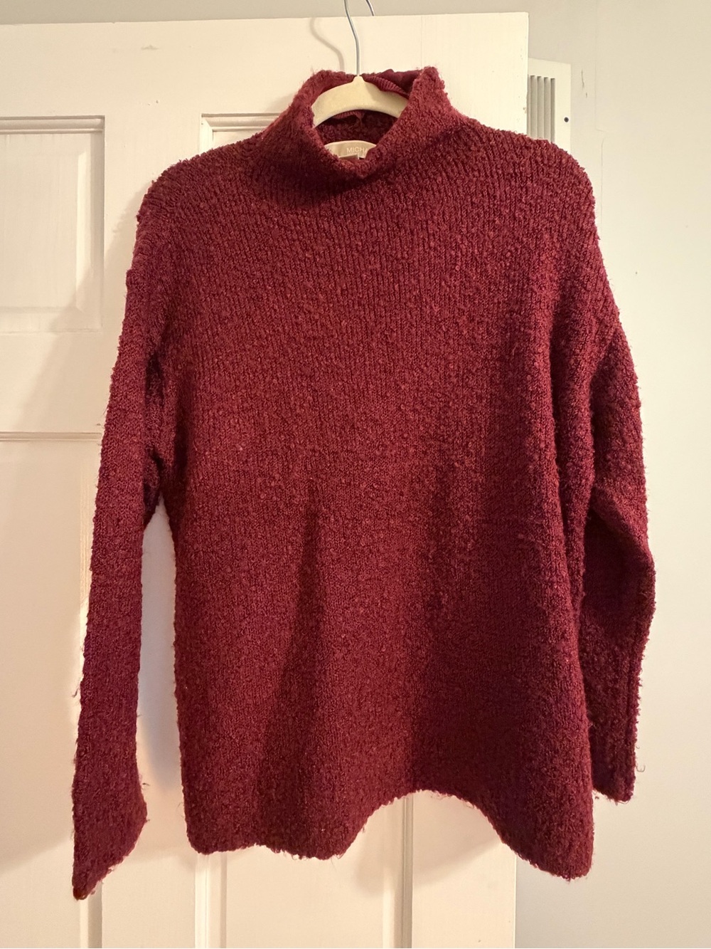 Michael Kors Cozy Women’s Burgundy Turtleneck Sweater